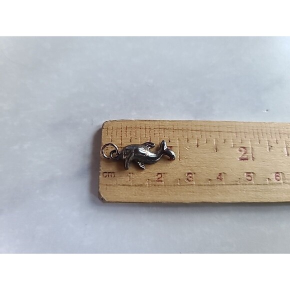 925 Dolphin Charm Pendant Vintage - Picture 10 of 10